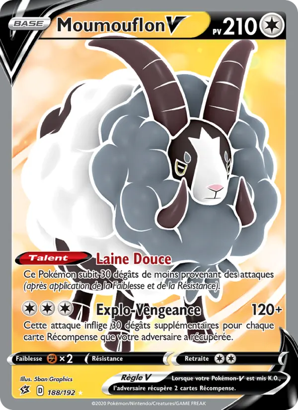 Moumouflon V — Carte Pokémon 188 Clash des Rebelles