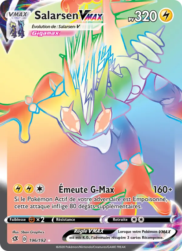 Salarsen VMAX — Carte Pokémon 196 Clash des Rebelles