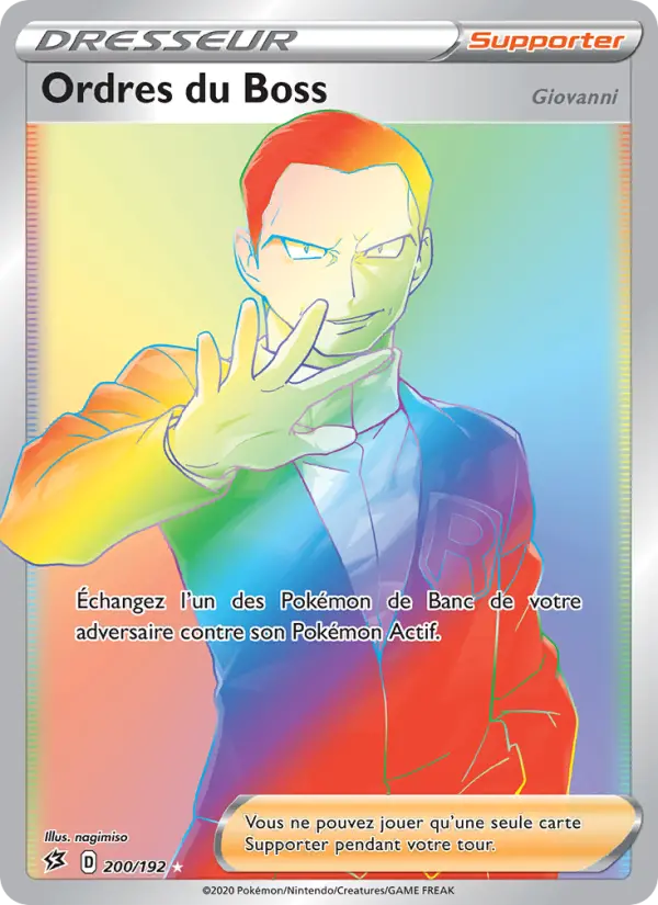 Ordres du Boss (Giovanni) — Carte Pokémon 200 Clash des Rebelles