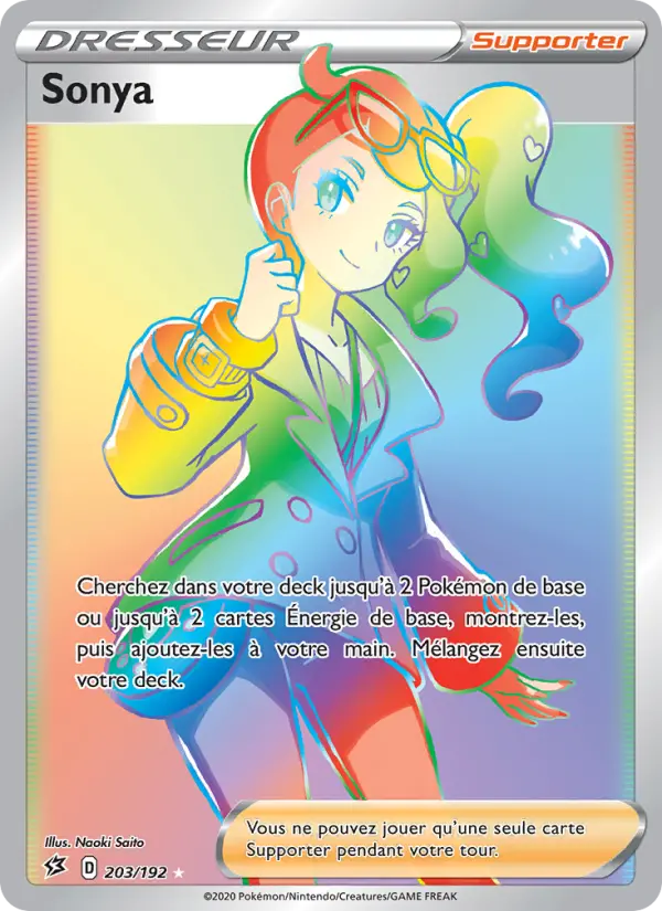 203/192 - Sonya — Carte Pokémon Clash des Rebelles 203/192