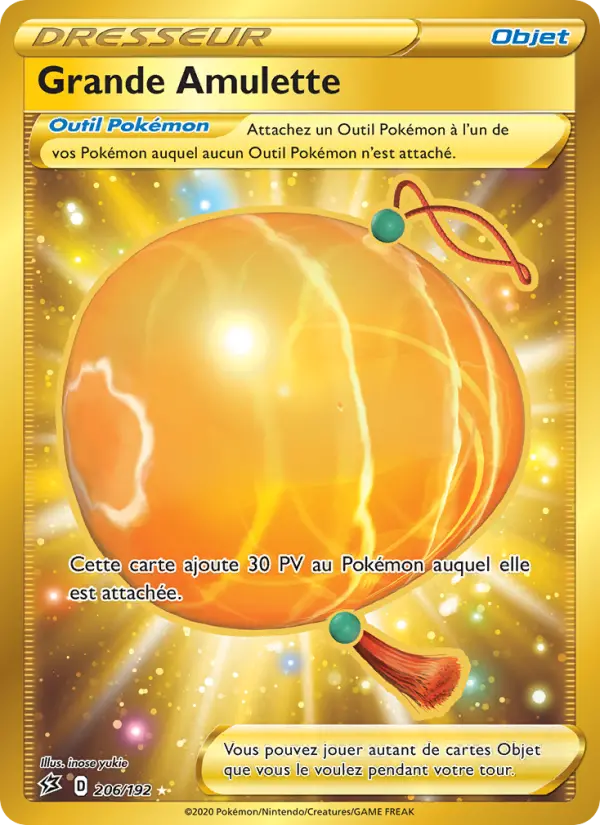 206/192 - Grande Amulette — Carte Pokémon Clash des Rebelles 206/192