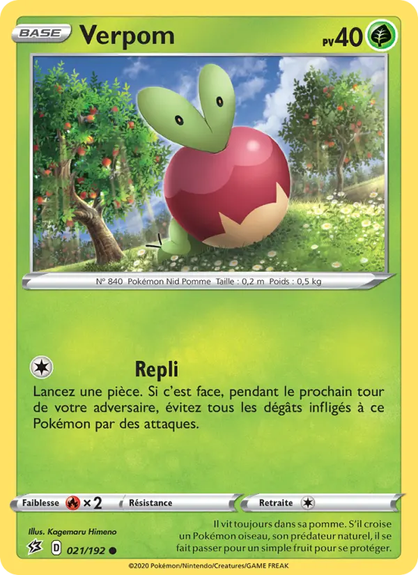 021/192 - Verpom — Carte Pokémon Clash des Rebelles 21/192