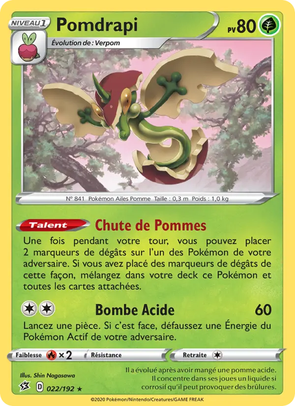 022/192 - Pomdrapi — Carte Pokémon Clash des Rebelles 22/192