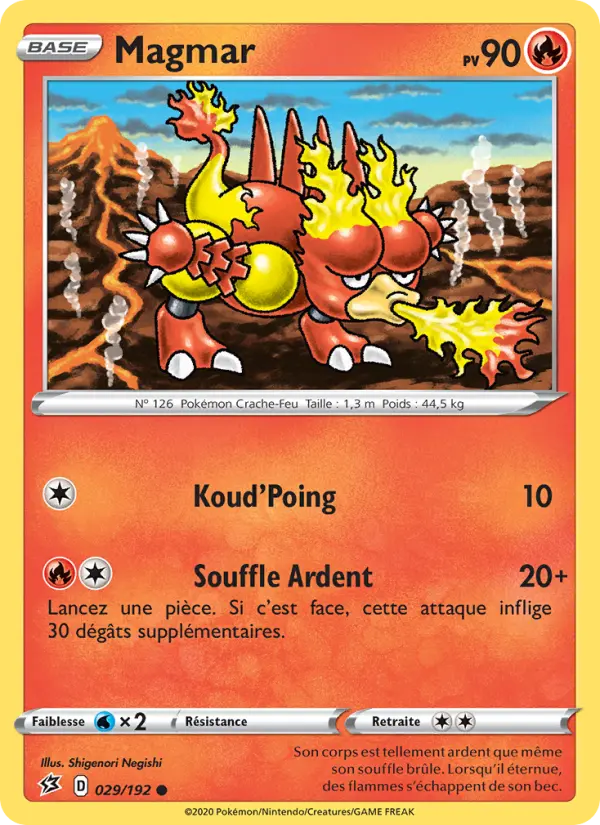 029/192 - Magmar — Carte Pokémon Clash des Rebelles 29/192