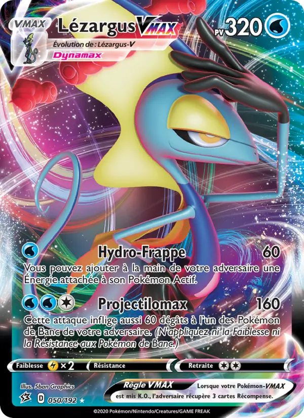 050/192 - Lézargus VMAX — Carte Pokémon Clash des Rebelles 50/192