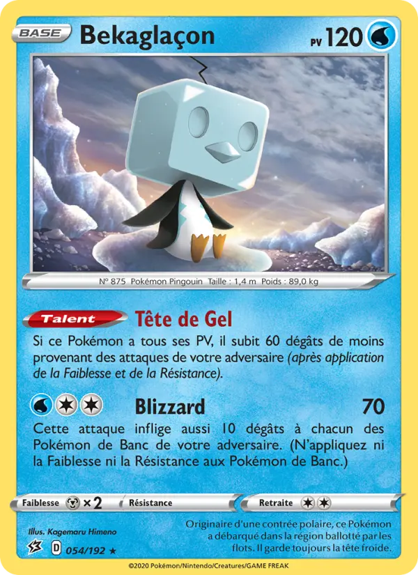 054/192 - Bekaglaçon — Carte Pokémon Clash des Rebelles 54/192