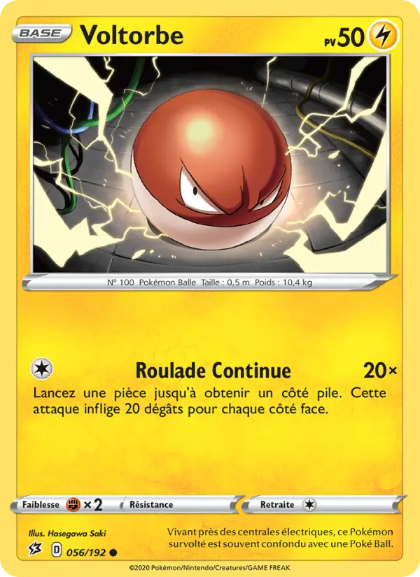 056/192 - Voltorbe — Carte Pokémon Clash des Rebelles 56/192