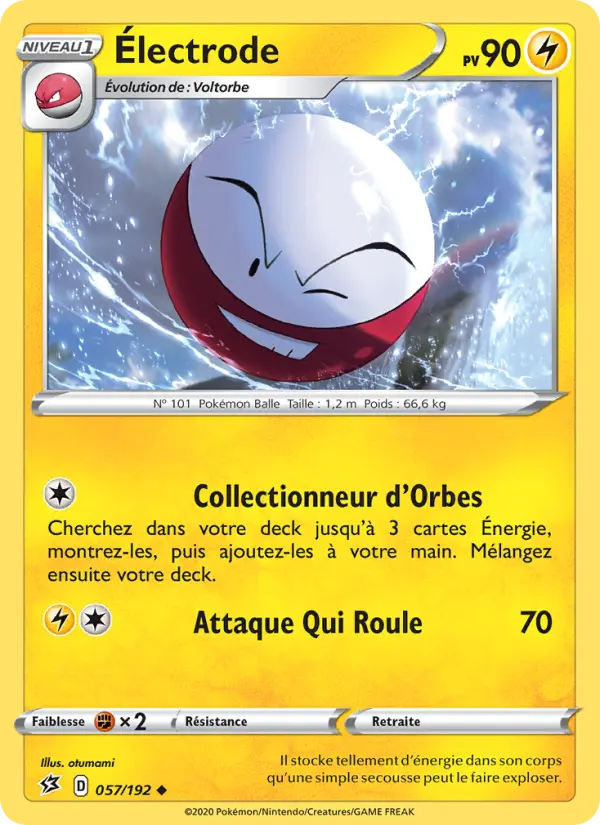 057/192 - Électrode — Carte Pokémon Clash des Rebelles 57/192