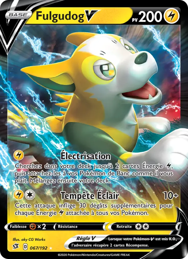 Fulgudog V — Carte Pokémon 67 Clash des Rebelles