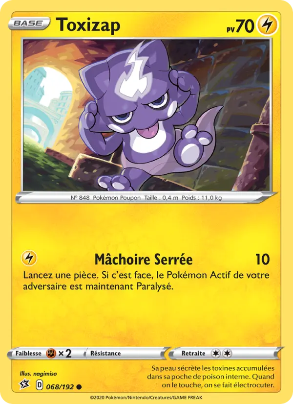 Toxizap — Carte Pokémon 68 Clash des Rebelles