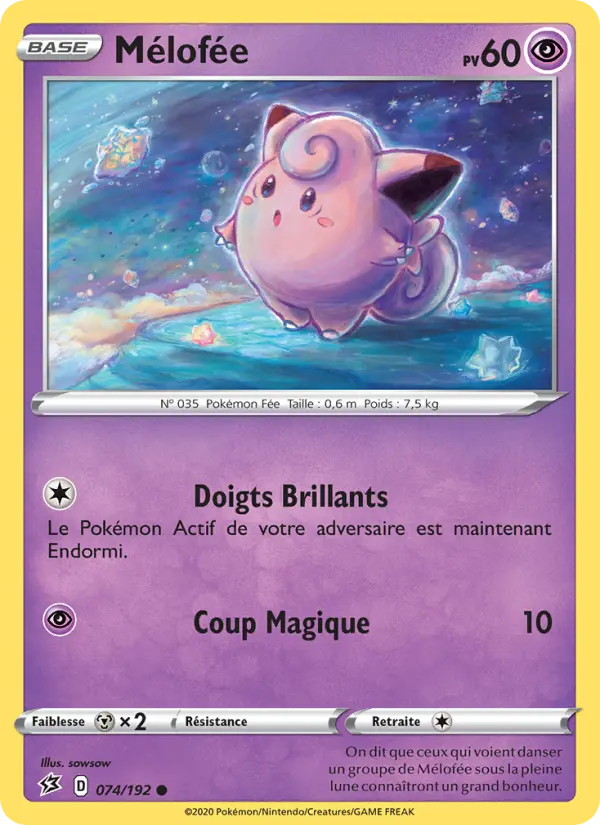 074/192 - Mélofée — Carte Pokémon Clash des Rebelles 74/192