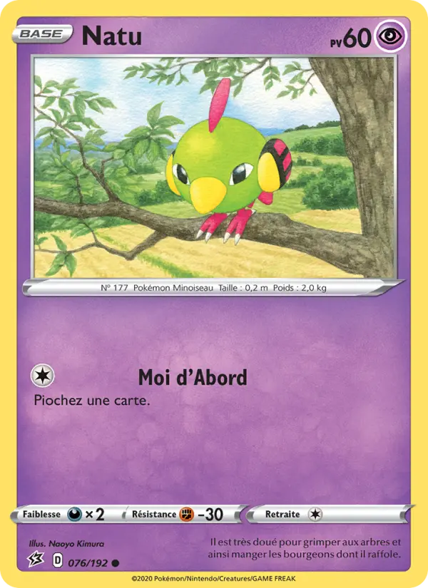 Natu — Carte Pokémon 76 Clash des Rebelles
