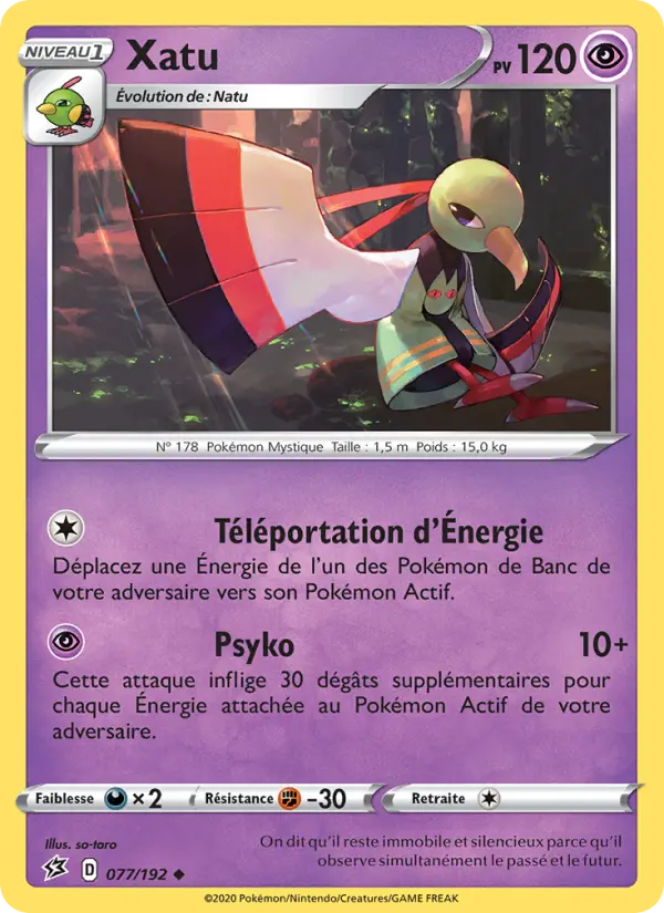 077/192 - Xatu — Carte Pokémon Clash des Rebelles 77/192