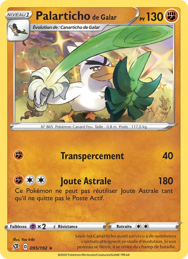 Palarticho de Galar — Carte Pokémon 95 Clash des Rebelles