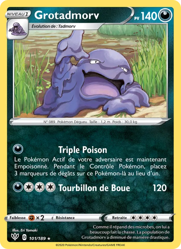 101/189 - Grotadmorv — Carte Pokémon Ténèbres Embrasées 101/189