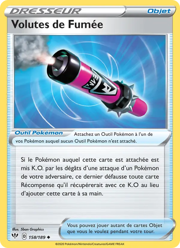 158/189 - Volutes de Fumée — Carte Pokémon Ténèbres Embrasées 158/189