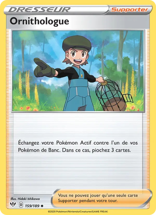 159/189 - Ornithologue — Carte Pokémon Ténèbres Embrasées 159/189