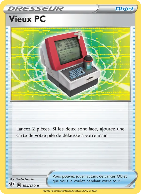 164/189 - Vieux PC — Carte Pokémon Ténèbres Embrasées 164/189