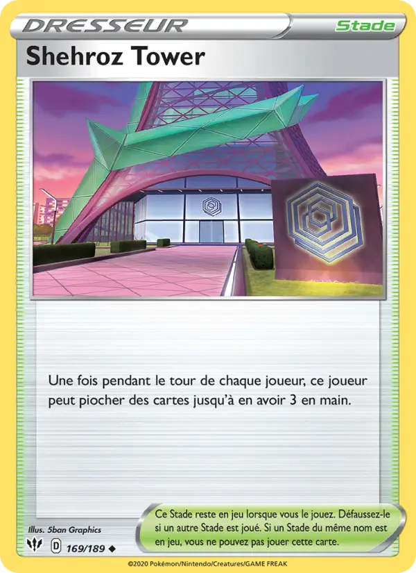 169/189 - Shehroz Tower — Carte Pokémon Ténèbres Embrasées 169/189