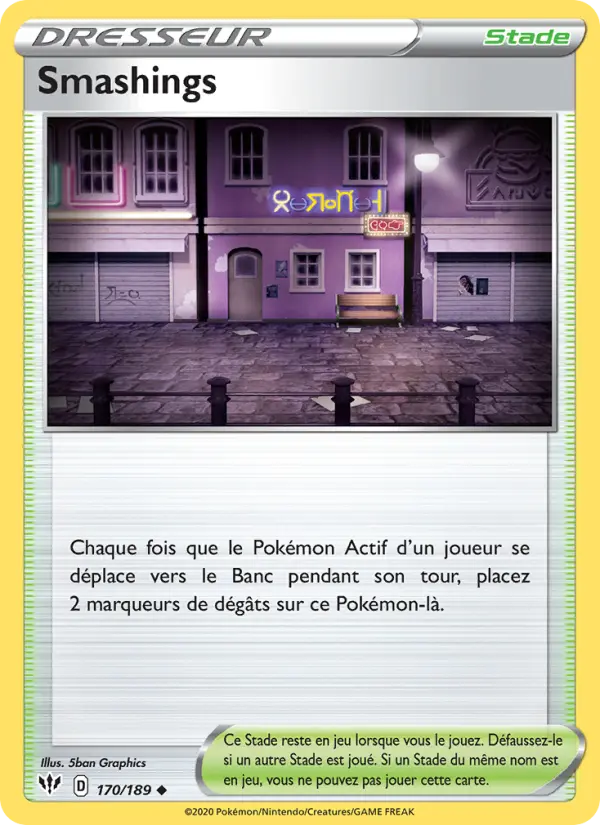 170/189 - Smashings — Carte Pokémon Ténèbres Embrasées 170/189