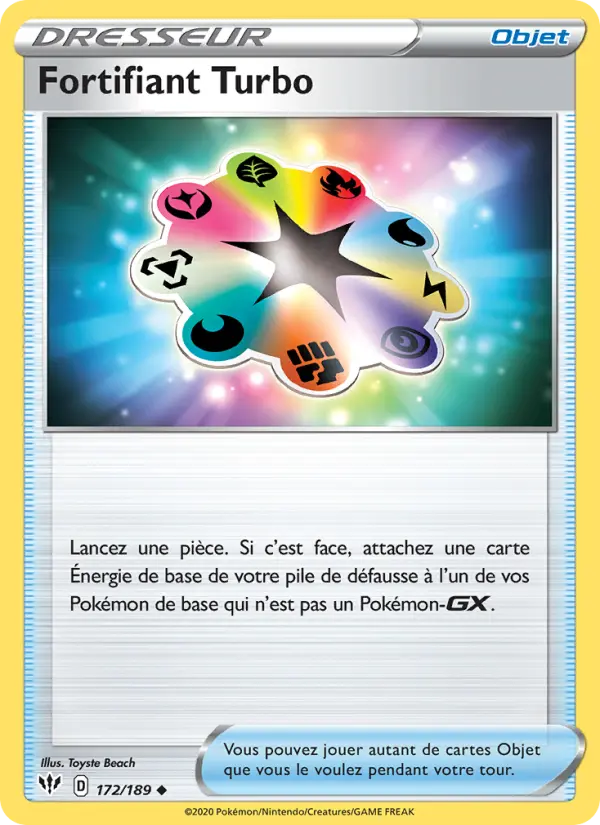 172/189 - Fortifiant Turbo — Carte Pokémon Ténèbres Embrasées 172/189