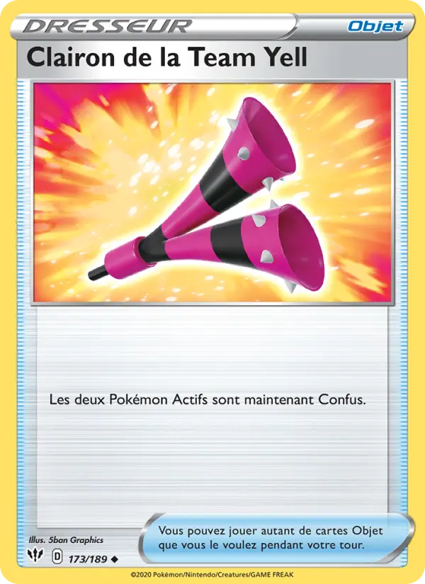 173/189 - Clairon de la Team Yell — Carte Pokémon Ténèbres Embrasées 173/189