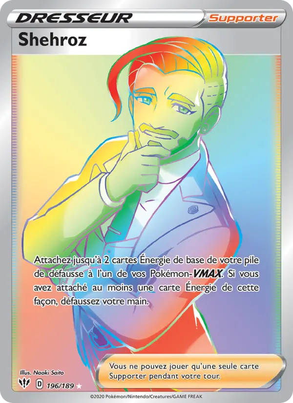 196/189 - Shehroz — Carte Pokémon Ténèbres Embrasées 196/189