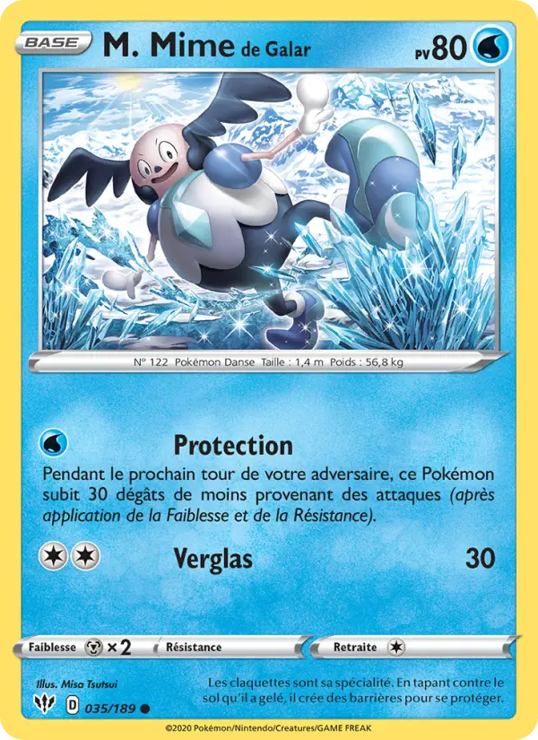 035/189 - M. Mime de Galar — Carte Pokémon Ténèbres Embrasées 35/189