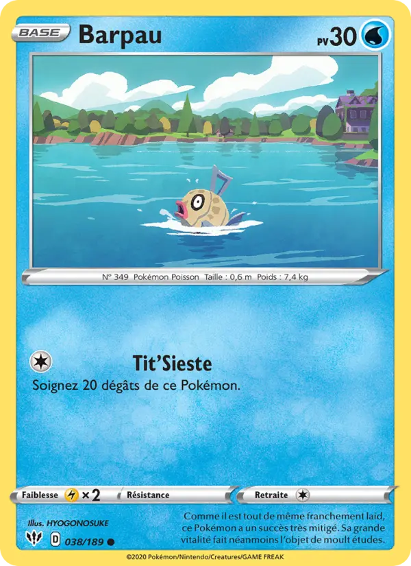 038/189 - Barpau — Carte Pokémon Ténèbres Embrasées 38/189