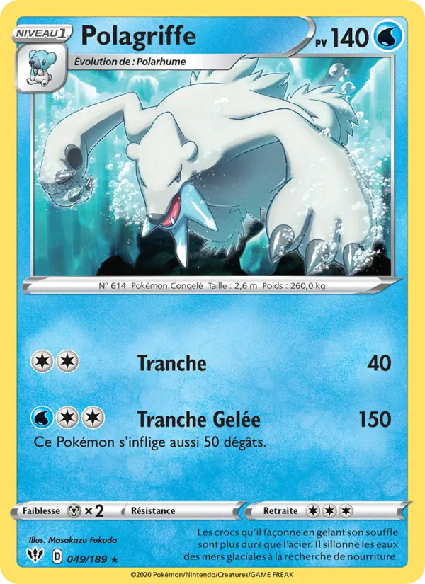 Polagriffe — Carte Pokémon 49 Ténèbres Embrasées