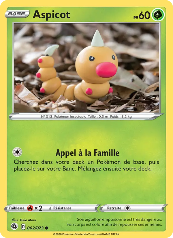 002/073 - Aspicot — Carte Pokémon La Voie du Maître 2/73
