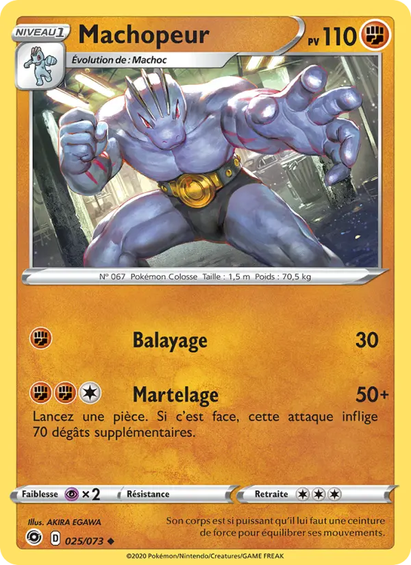 025/073 - Machopeur — Carte Pokémon La Voie du Maître 25/73