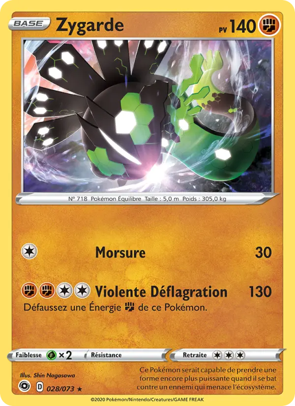 028/073 - Zygarde — Carte Pokémon La Voie du Maître 28/73