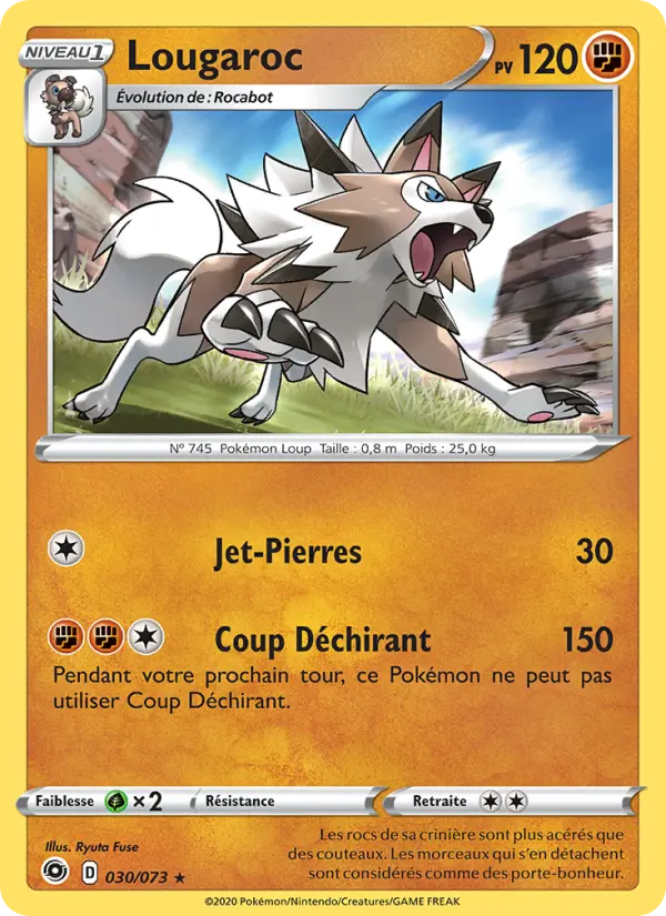 Lougaroc — Carte Pokémon 30 La Voie du Maître