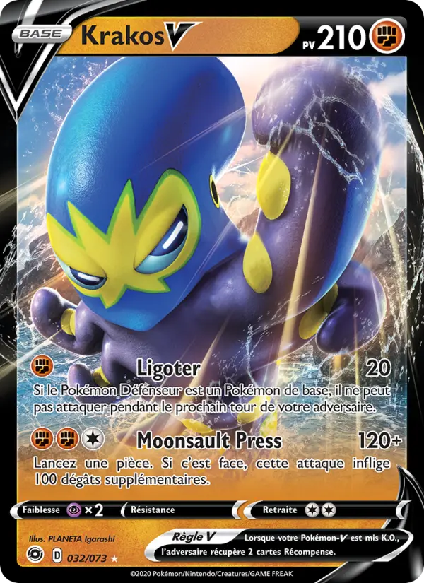 Krakos V — Carte Pokémon 32 La Voie du Maître