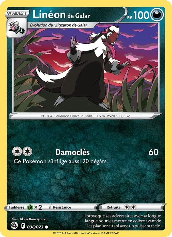 Linéon de Galar — Carte Pokémon 36 La Voie du Maître