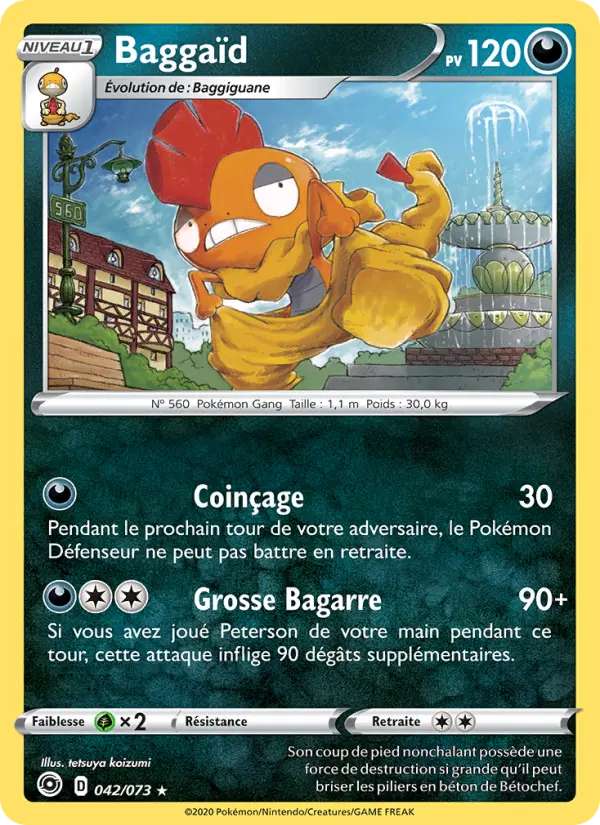 Baggaïd — Carte Pokémon 42 La Voie du Maître