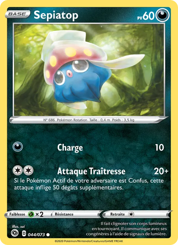 044/073 - Sepiatop — Carte Pokémon La Voie du Maître 44/73