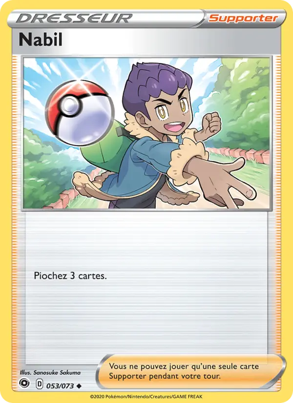 053/073 - Nabil — Carte Pokémon La Voie du Maître 53/73