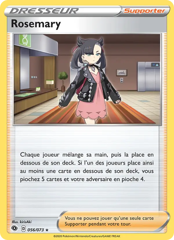 056/073 - Rosemary — Carte Pokémon La Voie du Maître 56/73