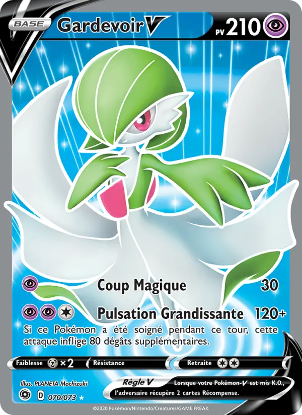 Gardevoir V — Carte Pokémon 70 La Voie du Maître