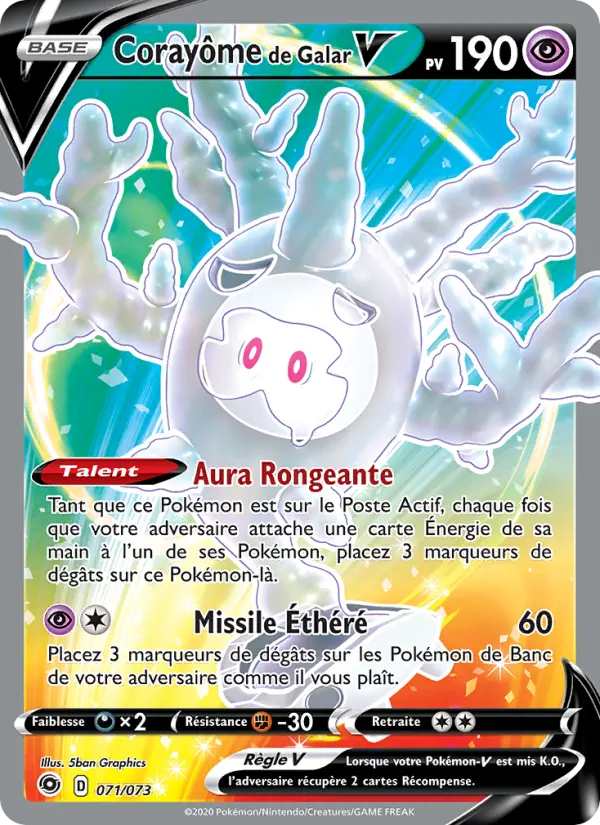Corayôme de Galar V — Carte Pokémon 71 La Voie du Maître
