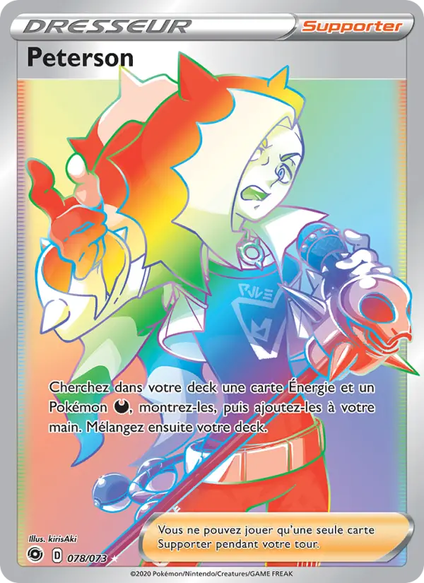 078/073 - Peterson — Carte Pokémon La Voie du Maître 78/73