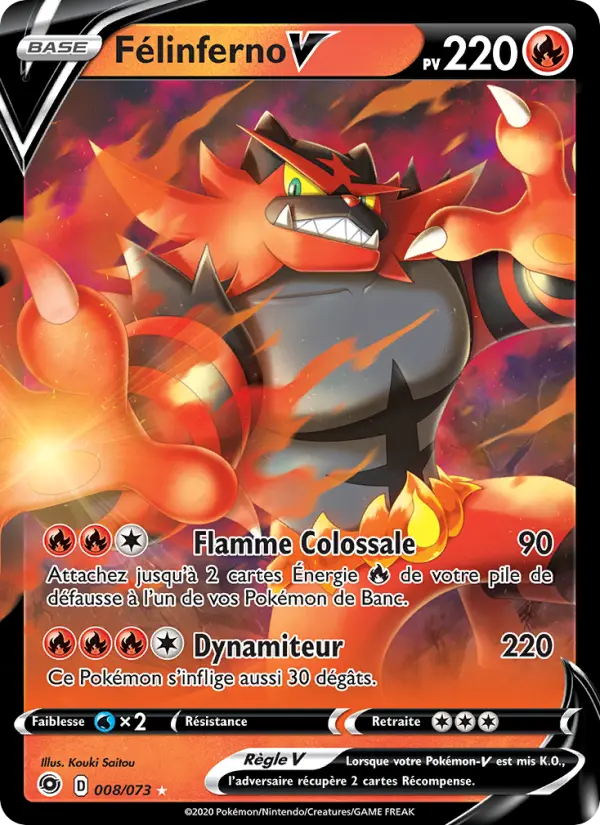 Félinferno V — Carte Pokémon 8 La Voie du Maître