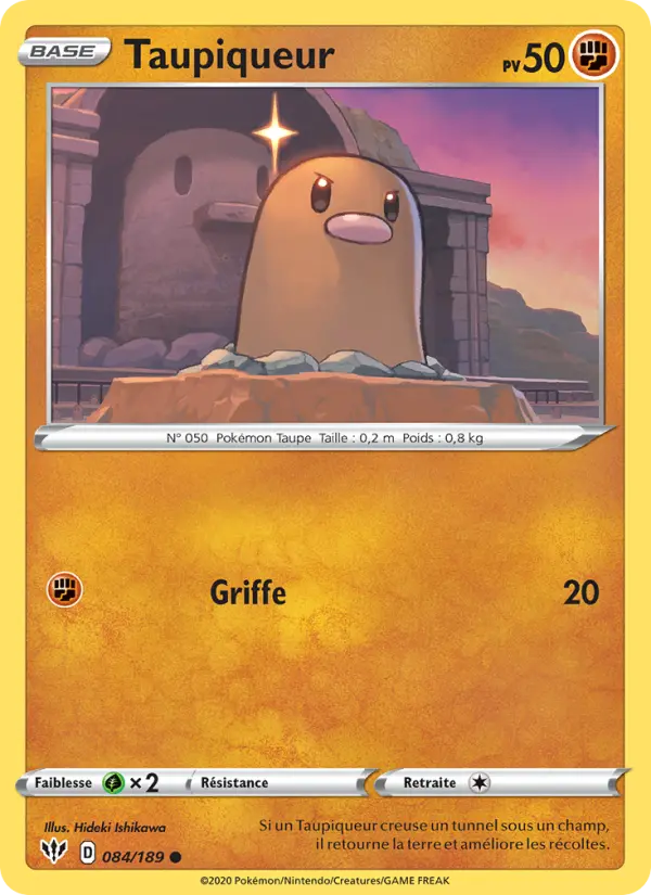 084/189 - Taupiqueur — Carte Pokémon Ténèbres Embrasées 84/189