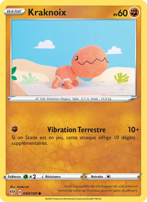 089/189 - Kraknoix — Carte Pokémon Ténèbres Embrasées 89/189