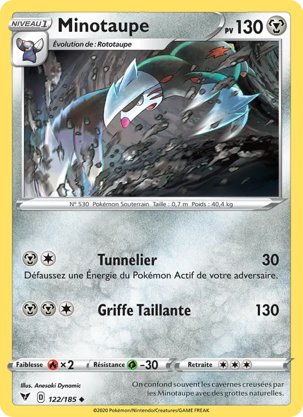 122/185 - Minotaupe — Carte Pokémon Voltage Éclatant 122/185