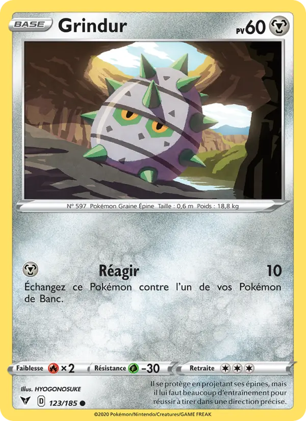 Grindur — Carte Pokémon 123 Voltage Éclatant