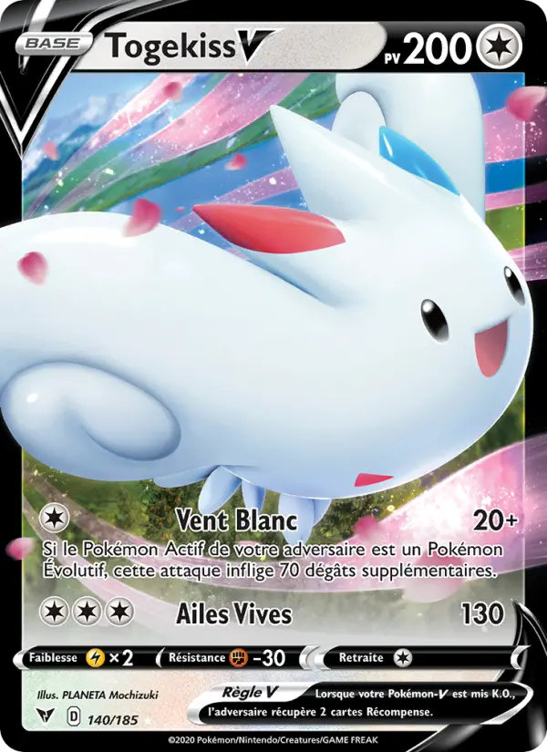 140/185 - Togekiss V — Carte Pokémon Voltage Éclatant 140/185
