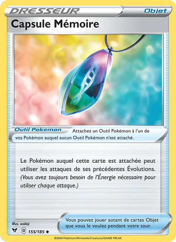 155/185 - Capsule Mémoire — Carte Pokémon Voltage Éclatant 155/185